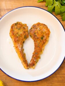 Crumbed Lamb Cutlets With Lemon And Rocket Salad