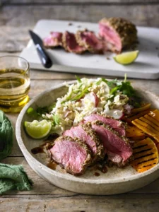 Korean-style Lamb Mini Roasts With Pear Salad