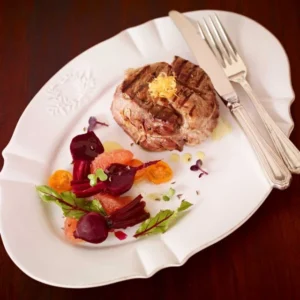Lemon and fennel pork scotch steak