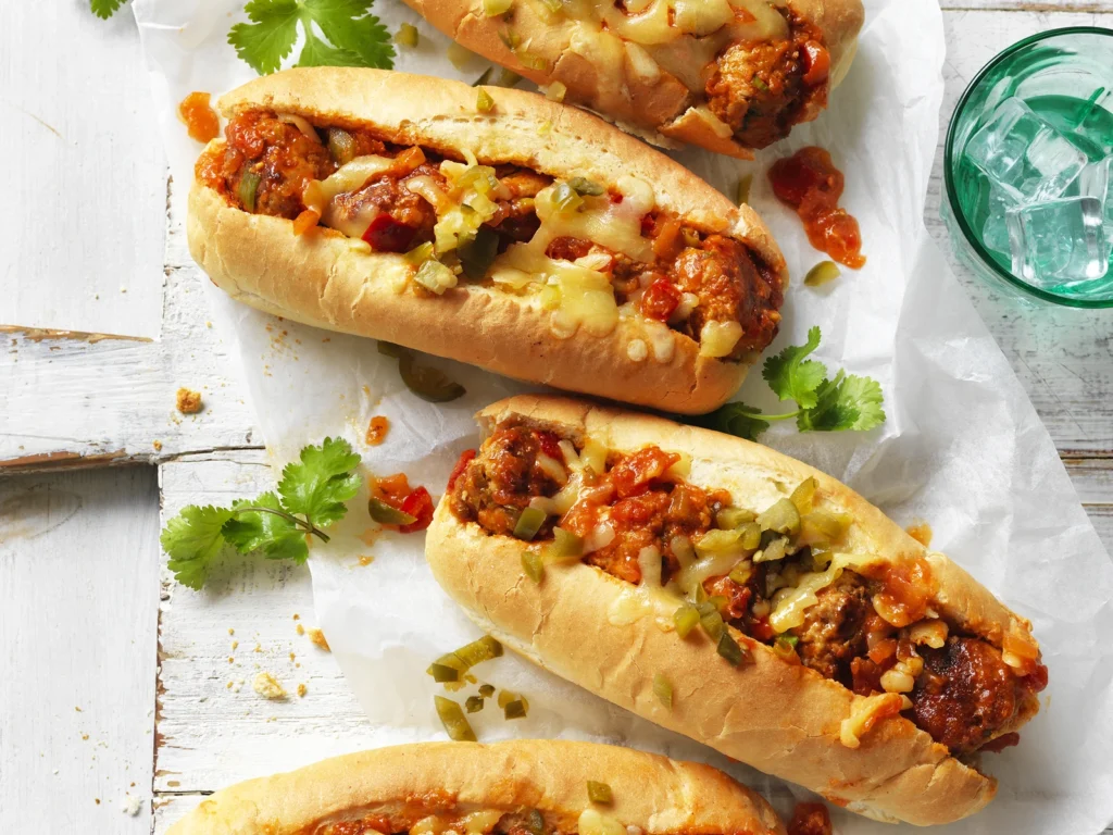 Mexican Pork Meatball Subs