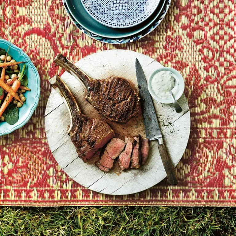 Moroccan Spiced Rib-eye With Roasted Baby Carrots