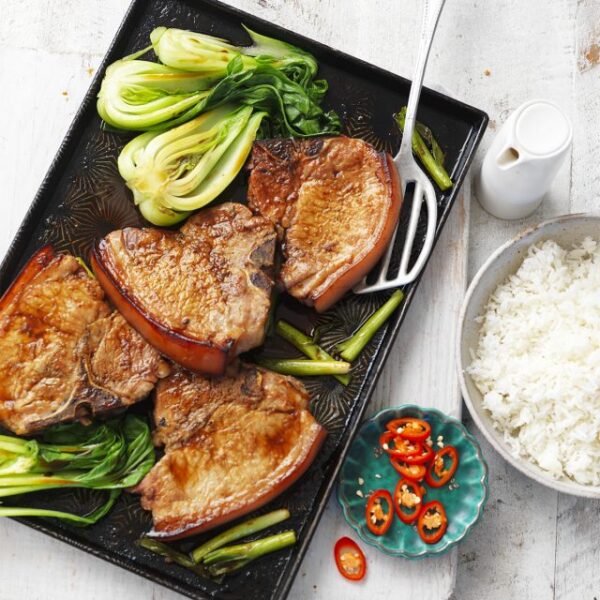 Tray Baked Honey & Soy Pork Chops