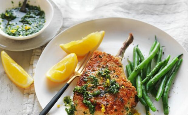 gremolata crumbed pork cutlet preview 640x640