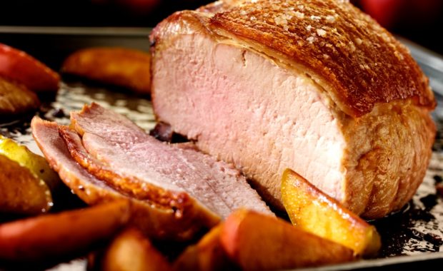 roasted pork loin with crackling, 234270303 web