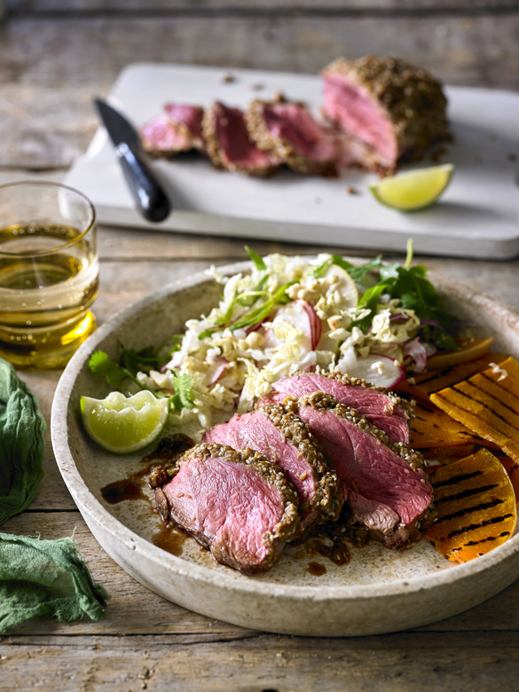 d5956 korean style lamb mini roasts with green pear salad