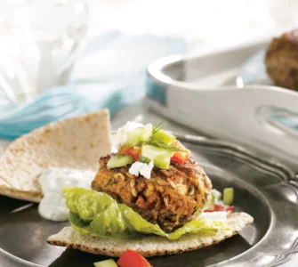 mini greek lamb burgers