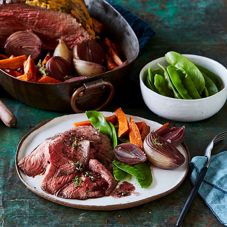 Roast Bolar Blade Beef With Mustard And Red Wine